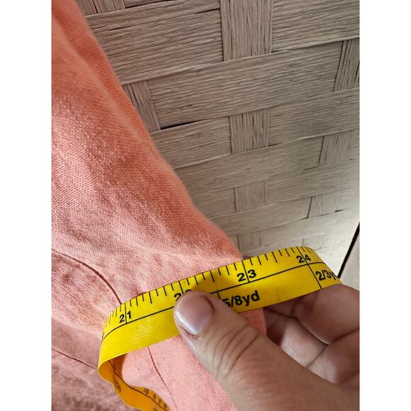 J Jill women’s dress fit & flare linen peach spring feminine natural tradMom￼ - Picture 9 of 11